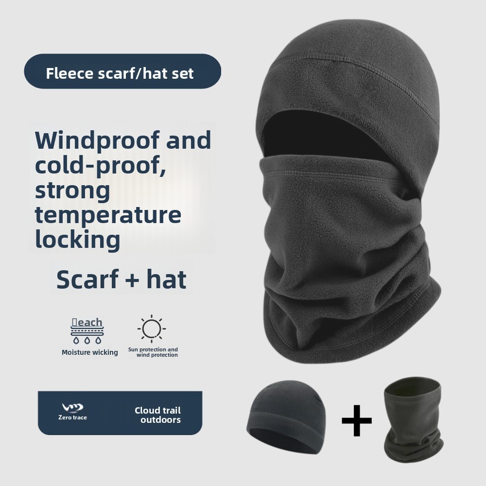 Neck Gaiter Fleece - หมวกผ้าฟลีซสำหรับฤดูหนาวและฤดูใบไม้ร่วง - หน้ากากสกี, ผ้าคลุมคอสำหรับปั่นจักรยาน, ผ้าคลุมศีรษะแบบเต็มหน้าสำหรับขี่มอเตอร์ไซค์ ป้องกันความหนาวและลม