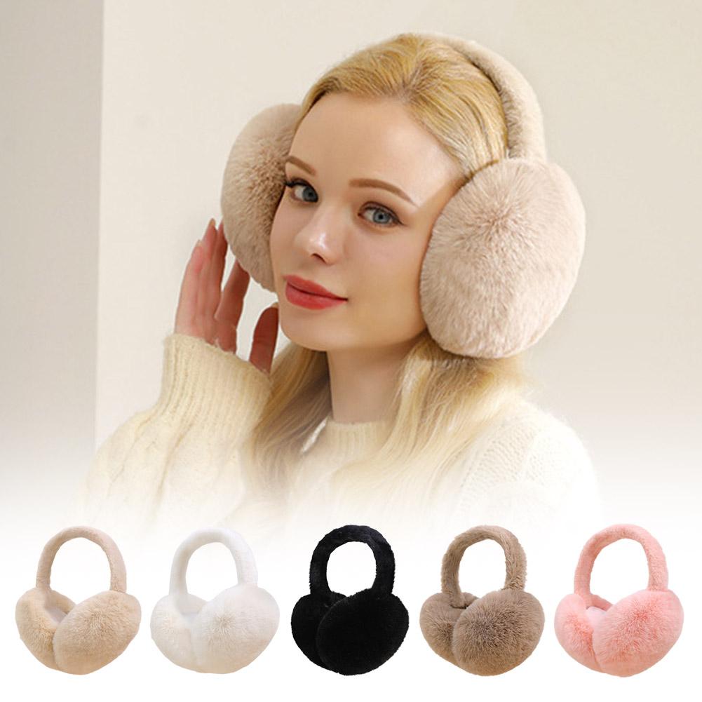 Earmuffs Foldable - ที่ปิดหูกันหนาวแฟชั่นสำหรับฤดูหนาว ที่ปิดหูขนปุยสำหรับผู้หญิง ที่ปิดหูขนนุ่มสำหรับเด็กผู้หญิงและเด็กผู้ชาย ที่ปิดหูกันหนาวสำหรับอากาศหนาว ที่ปิดหูแบบพับได้