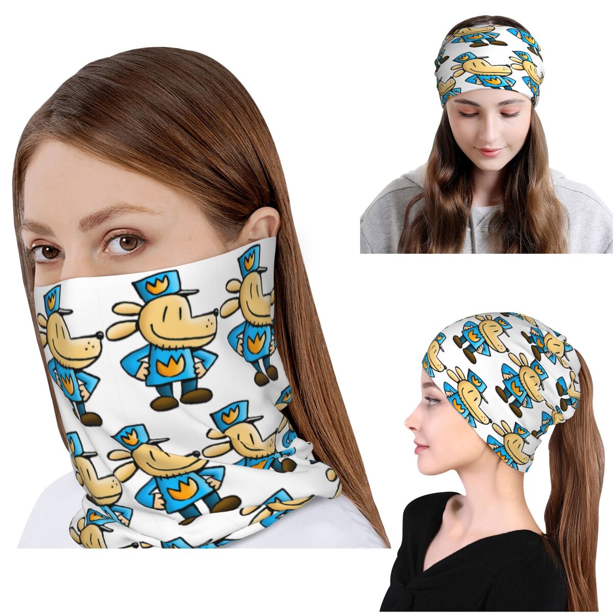 Knit Beanie Hat Warm - ด็อกแมน คอมเมดี้ กราฟิก โนเวล ผ้าพันคอ ผ้าปิดคอ