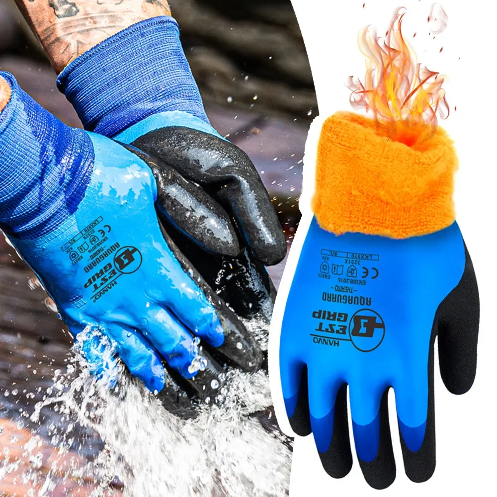 Snow Glove Insulated - กันน้ําฤดูหนาวถุงมือทํางาน Superior Grip เคลือบความร้อนฉนวนอุ่นสําหรับกลางแจ้งเย็นสภาพอากาศถุงมือสกีหิมะน้ําแข็ง