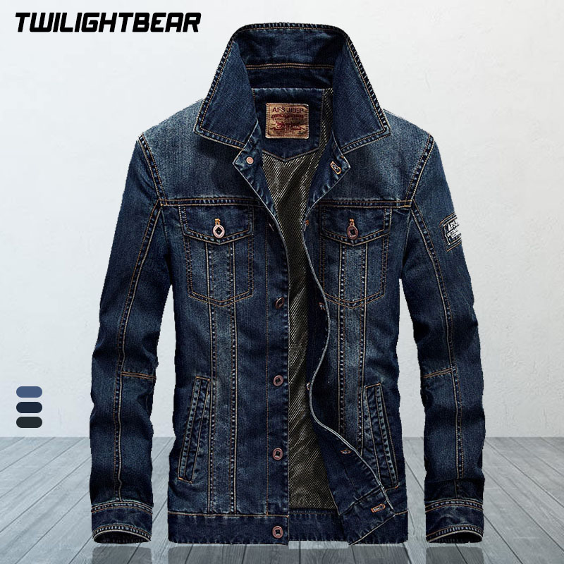 Down Jacket Packable - คุณภาพสูงเสื้อแจ็คเก็ตยีนส์ผู้ชาย 5XL เสื้อคลุมโอเวอร์ไซส์ฤดูใบไม้ผลิฤดูใบไม้ร่วงย้อนยุคแจ็คเก็ตคาวบอยผู้ชายเสื้อผ้าเสื้อคลุมลำลอง