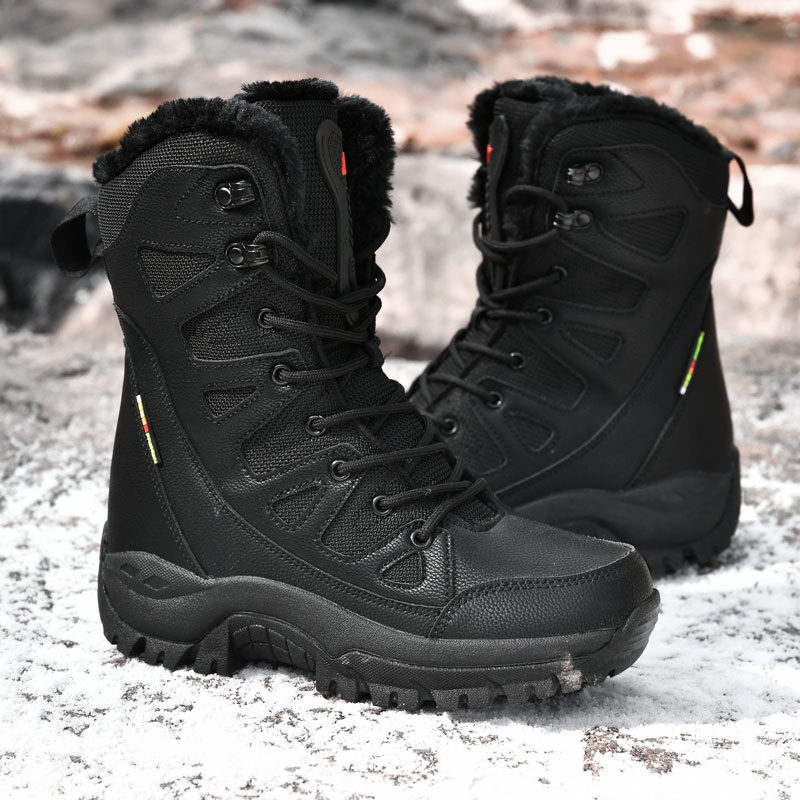 Waterproof Winter Boot - รองเท้าบูทผู้ชายแบบยุทธวิธีใหม่ กันน้ำ เหมาะสำหรับล่าสัตว์ เดินป่า รองเท้าแบบผูกเชือก รองเท้าบูททหารสำหรับผู้ชายและผู้หญิง