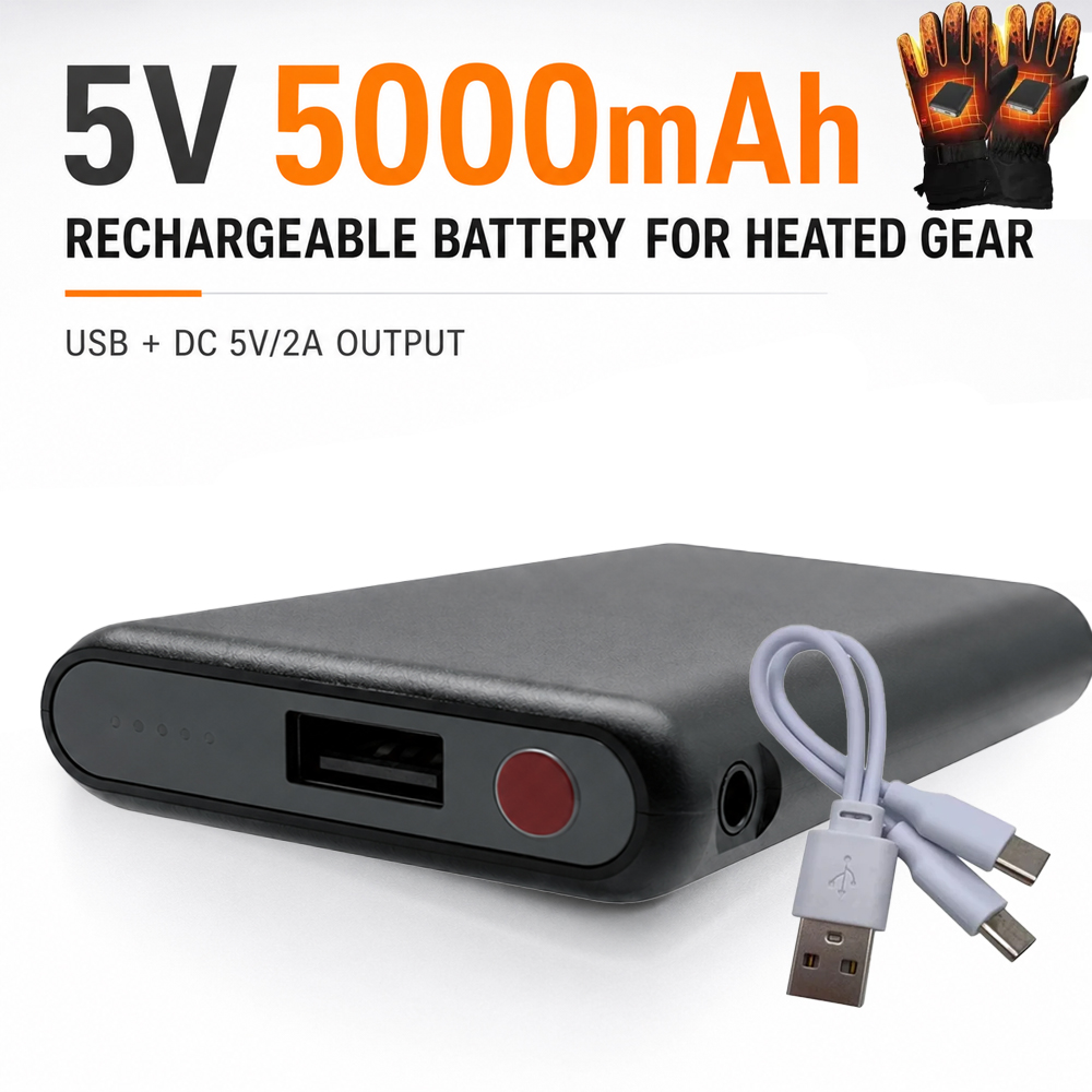 5V 5000mAh ถุงมืออุ่นแบตเตอรี่ - Heated Vest Battery บทวิจารณ์และราคา
