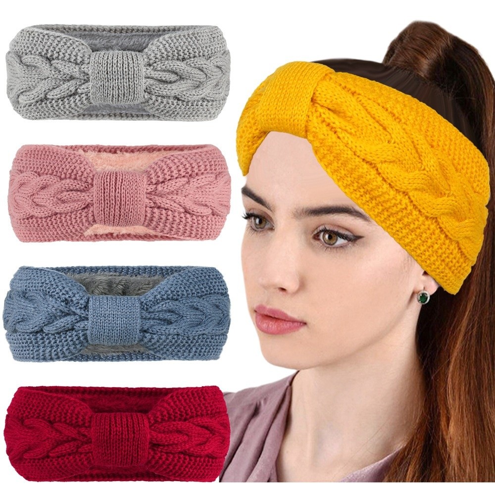 ที่คาดผมถักไหมพรมสำหรับผู้หญิง - Winter Headband Fleece บทวิจารณ์และราคา