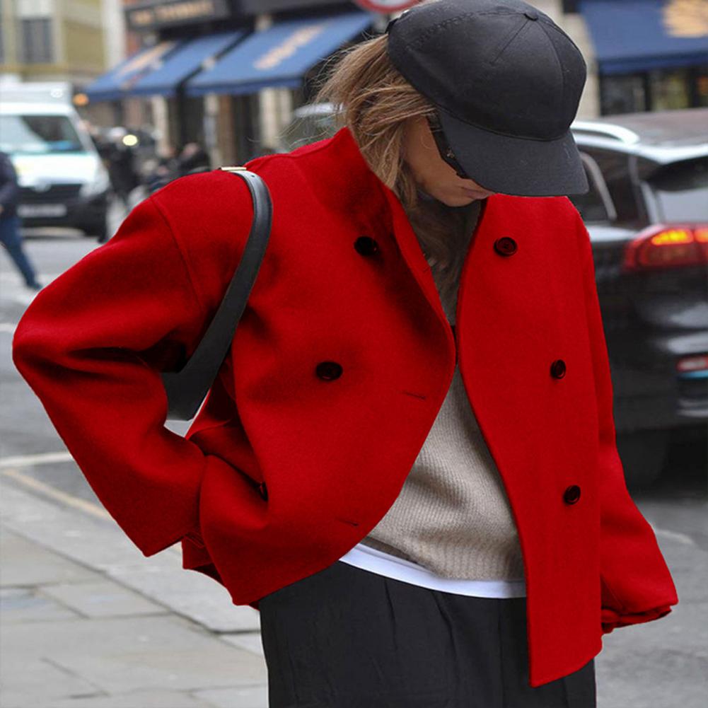 เสื้อโค้ทขนสัตว์แบบสั้นสำหรับผ - Wool Coat Peacoat บทวิจารณ์และราคา
