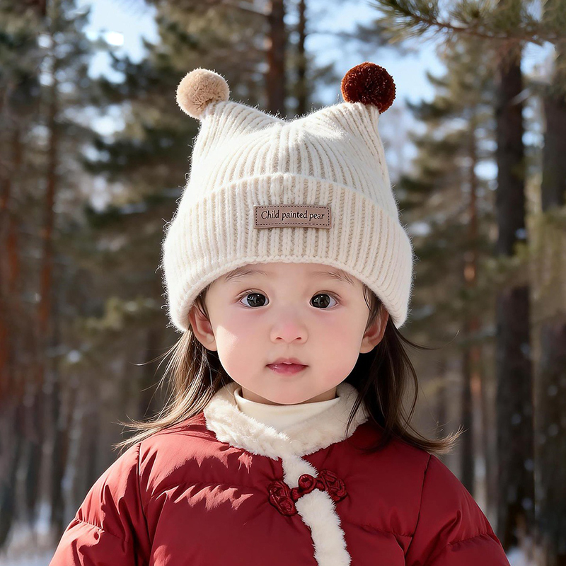 หมวกไหมพรมเด็กอายุ 1-4 ปี น่าร - Knit Beanie Hat Warm บทวิจารณ์และราคา